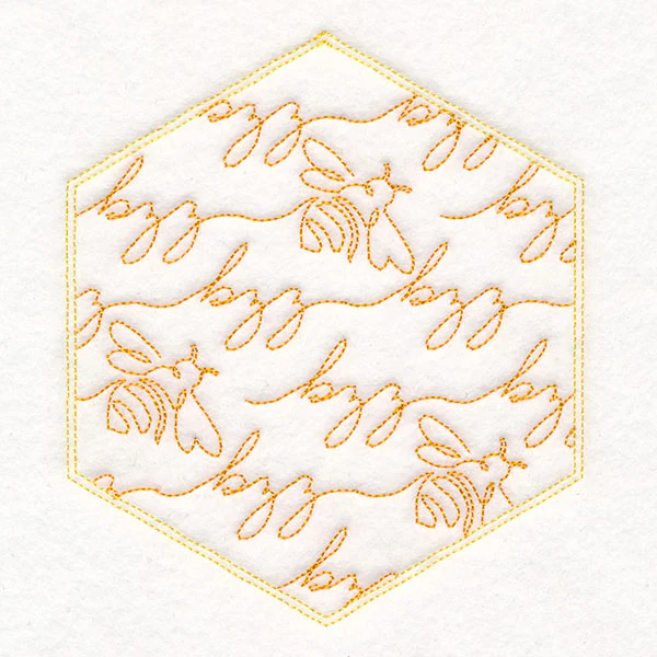 Sweet As Can Bee Quilt Hexagon 6 - Image 3