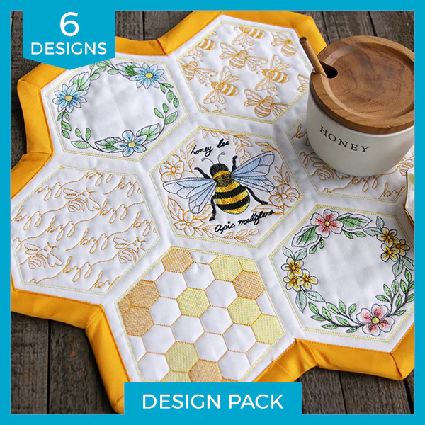 Sweet As Can Bee Quilt Hexagon Design Pack - Image 9