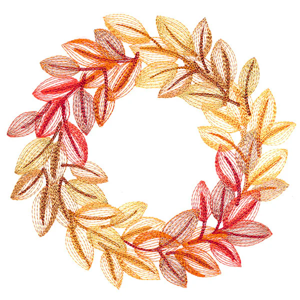 Sweet Autumn Leaves Wreath - Image 3
