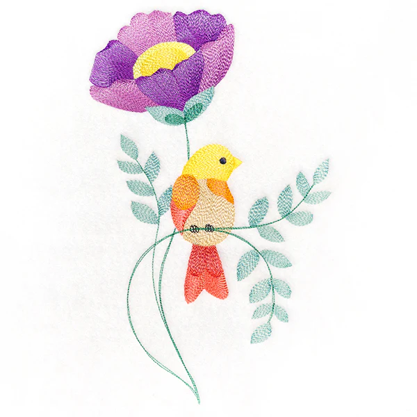 Sweet Bird Perched on Petals - Image 6