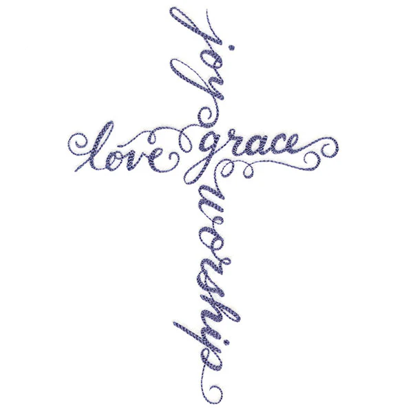 Sweet Blessings Calligraphy Cross - Image 5