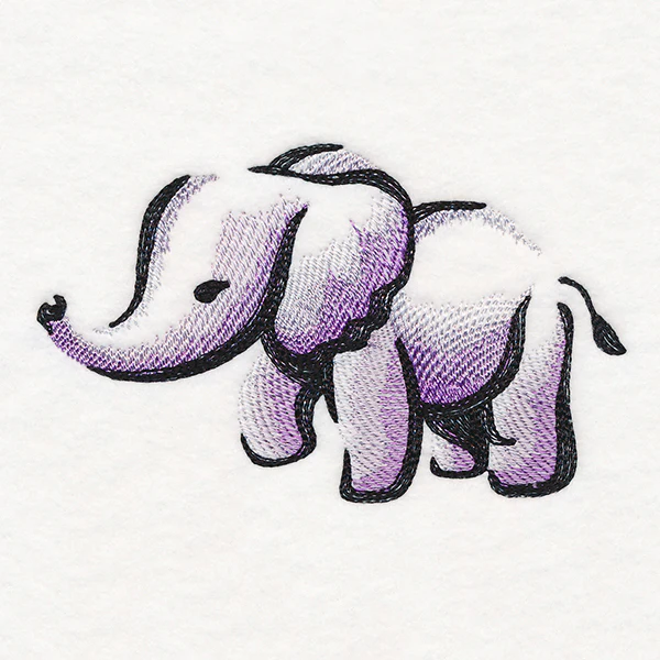 Sweet Brushstroke Elephant - Image 4
