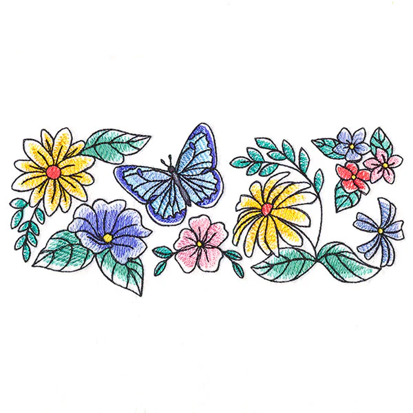 Sweet Butterfly and Blooms Border - Image 5