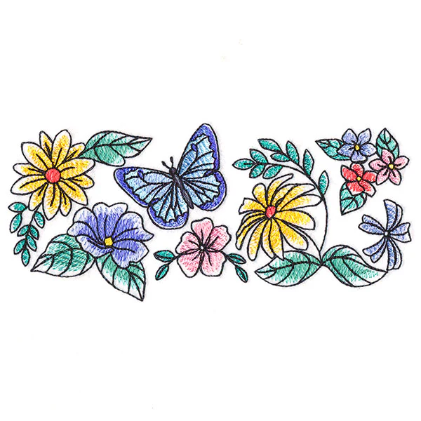 Sweet Butterfly and Blooms Border - Image 7
