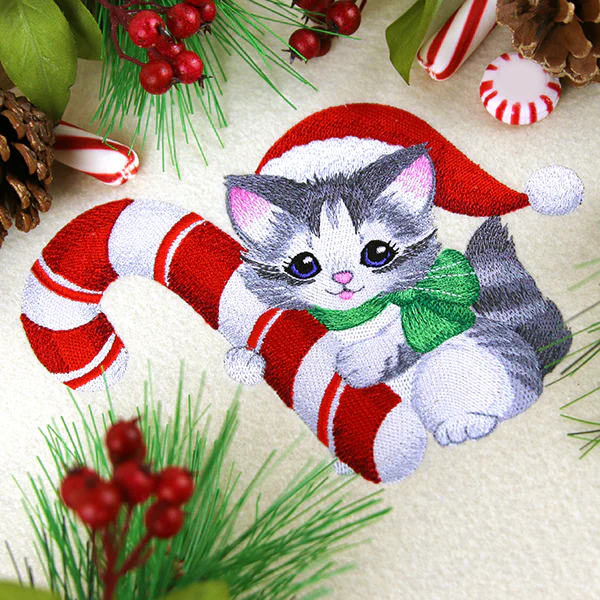 Sweet Candy Cane Kitten - Image 2