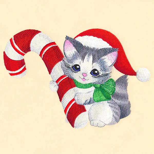 Sweet Candy Cane Kitten - Image 3