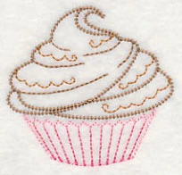 Sweet Cupcake with Fudge Swirls (Vintage) - Image 2