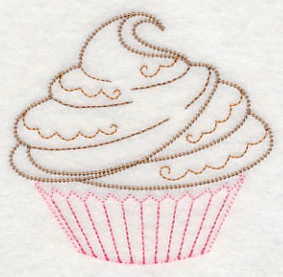 Sweet Cupcake with Fudge Swirls (Vintage) - Image 3