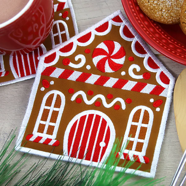 Sweet Gingerbread House Trivet (In-the-Hoop) - Image 7
