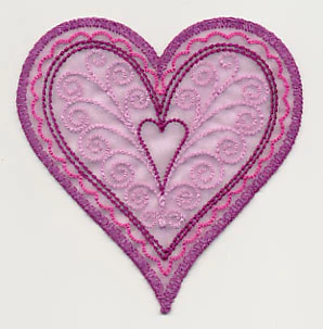 Sweet Organza Heart 1 (In-the-Hoop) - Image 3