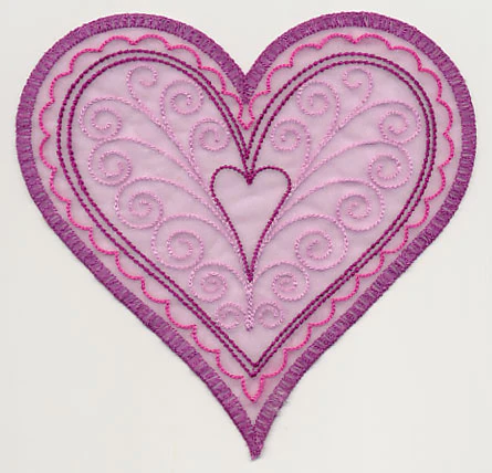 Sweet Organza Heart 1 (In-the-Hoop) - Image 4