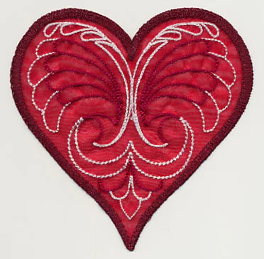 Sweet Organza Heart 3 (In-the-Hoop) - Image 2