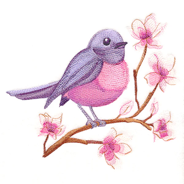 Sweet Pink Robin in Watercolor - Image 5