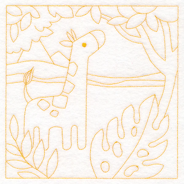 Sweet Safari Giraffe Quilting Square (Double Run) - Image 2