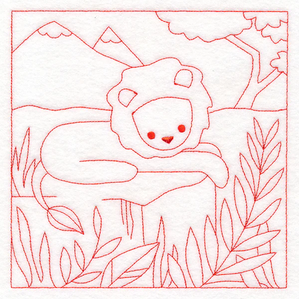 Sweet Safari Lion Quilting Square (Double Run) - Image 2