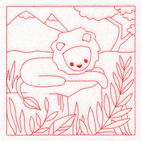 Sweet Safari Lion Quilting Square (Double Run) - Image 3