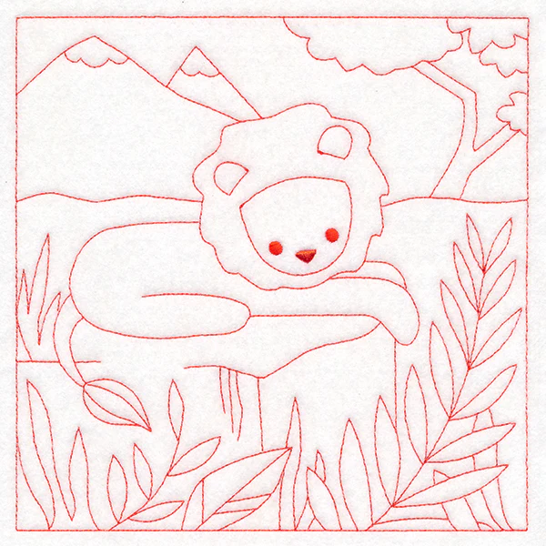 Sweet Safari Lion Quilting Square (Double Run) - Image 6