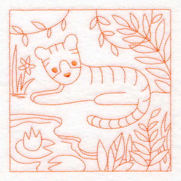 Sweet Safari Tiger Quilting Square (Double Run) - Image 4