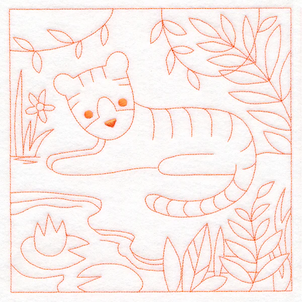 Sweet Safari Tiger Quilting Square (Double Run) - Image 6
