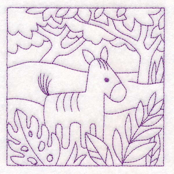 Sweet Safari Zebra Quilting Square (Double Run) - Image 5