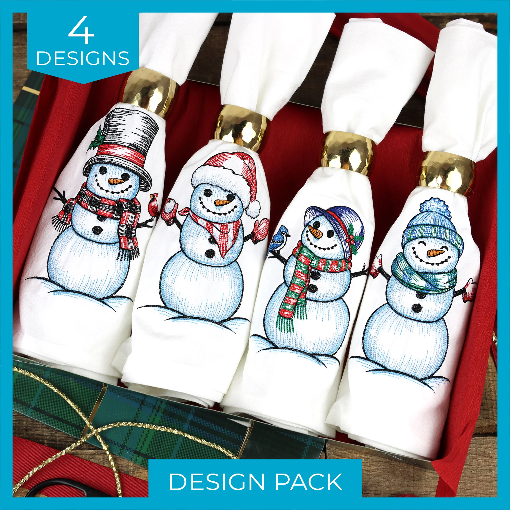 Sweet Snowman Etching Design Pack - Image 11