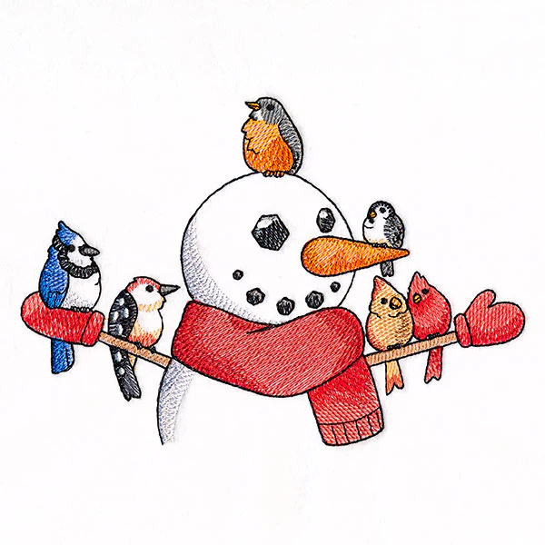 Sweet Snowman with Bird Friends - Image 3