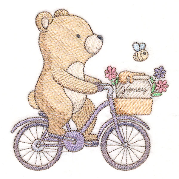 Sweet Storybook Bear on Bike - Image 2