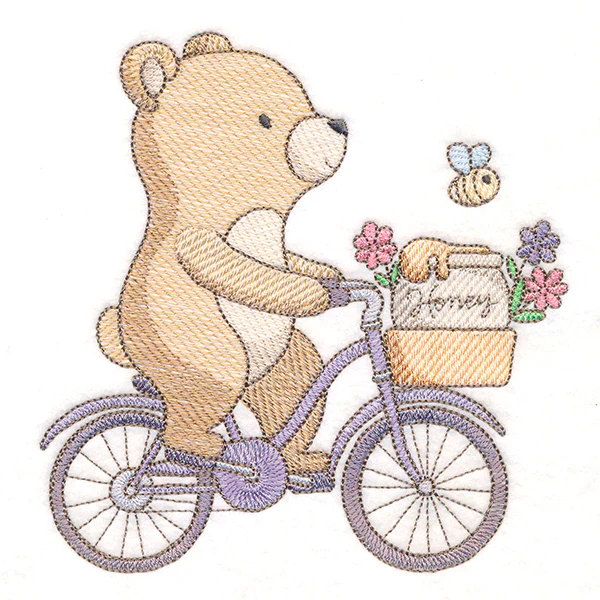 Sweet Storybook Bear on Bike - Image 4