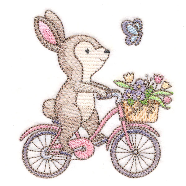 Sweet Storybook Bunny on Bike - Image 3