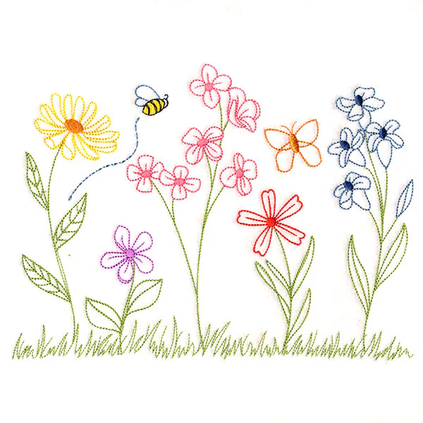 Sweet Wildflower Border (Vintage)