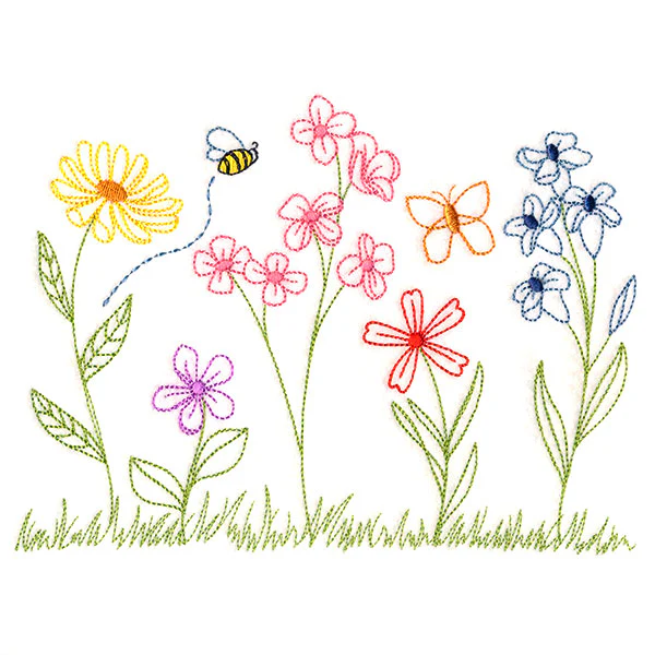 Sweet Wildflower Border (Vintage) - Image 2
