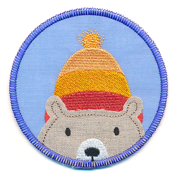 Sweet Winter Coaster - Bear with Hat (In-the-Hoop) - Image 3