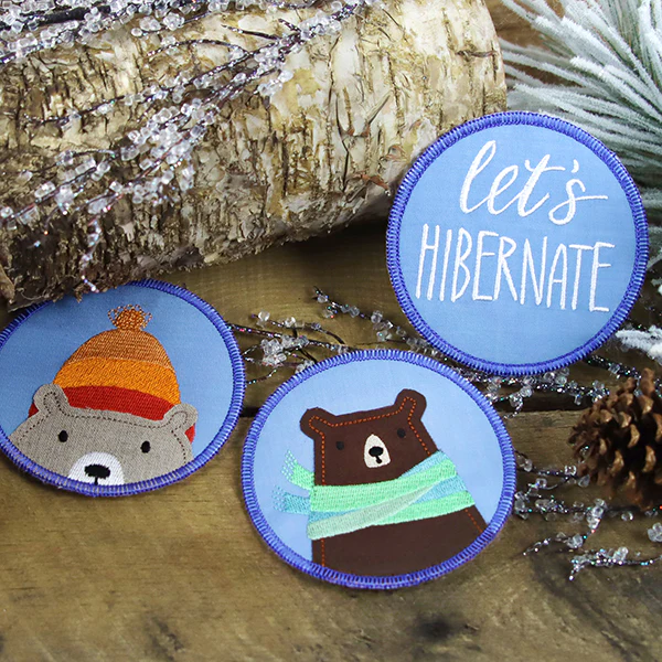Sweet Winter Coaster - Bear with Scarf (In-the-Hoop) - Image 2