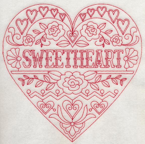 Sweetheart (Redwork) - Image 5