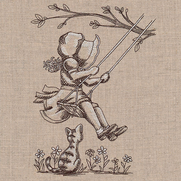 Swinging on Trees Sunbonnet Sue - Image 3