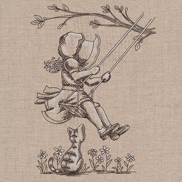Swinging on Trees Sunbonnet Sue - Image 7