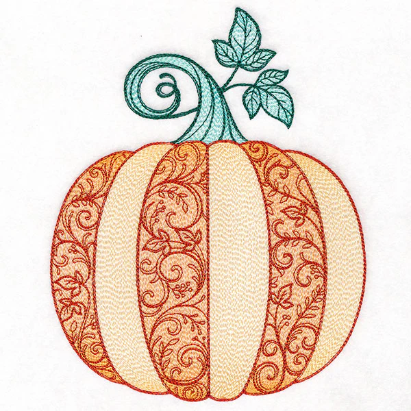 Swirling Fall Details Pumpkin - Image 2