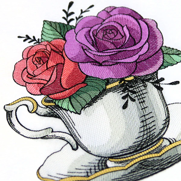 Tea Cup Rose Bouquet - Image 8