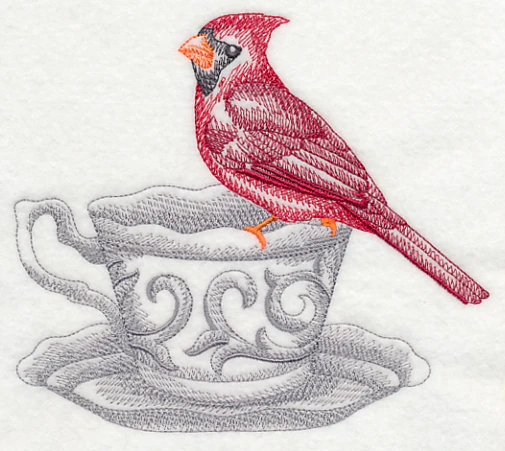 Tea Party Cardinal (Toile) - Image 2