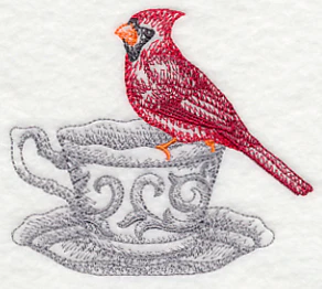 Tea Party Cardinal (Toile) - Image 4