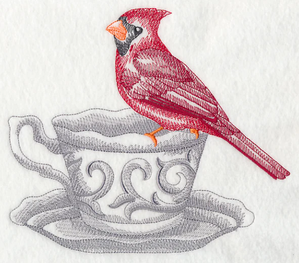 Tea Party Cardinal (Toile) - Image 5