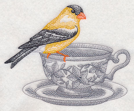 Tea Party Goldfinch (Toile) - Image 3