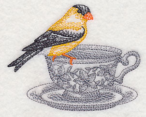 Tea Party Goldfinch (Toile) - Image 4