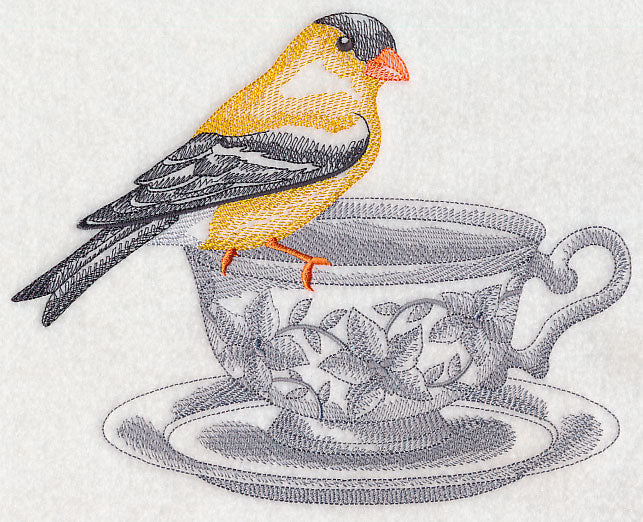 Tea Party Goldfinch (Toile) - Image 5