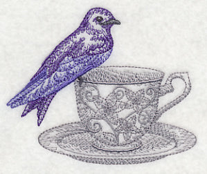 Tea Party Purple Martin (Toile) - Image 4