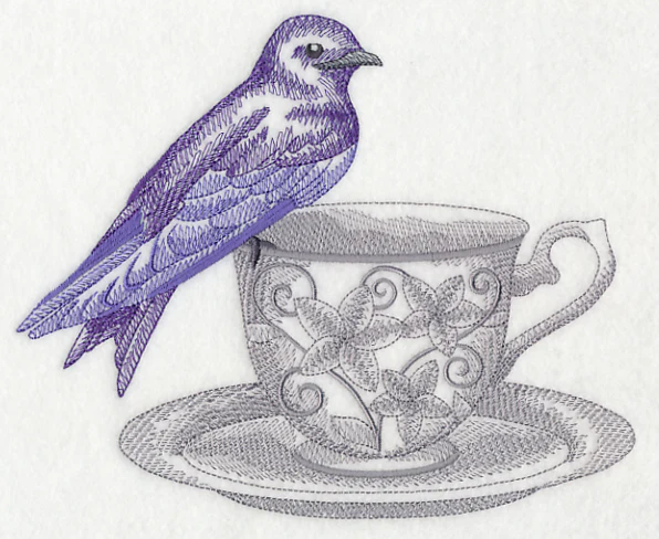 Tea Party Purple Martin (Toile) - Image 5