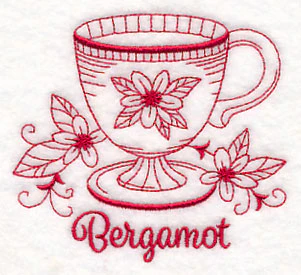 Tea Time Bergamot (Redwork) - Image 2