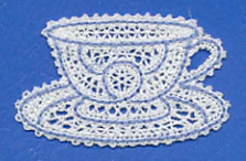 Tea Time Teacup (Battenburg Lace) - Image 4