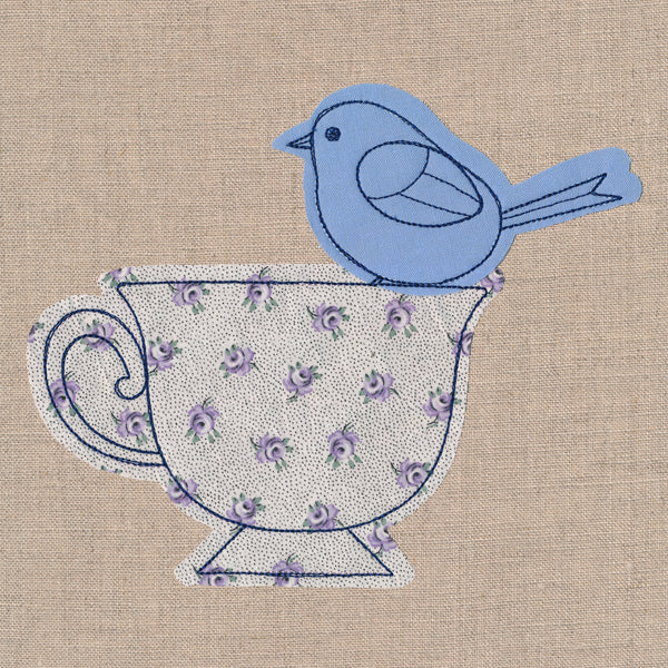 Teacup with Bird (Crafty Cut Applique) - Image 2