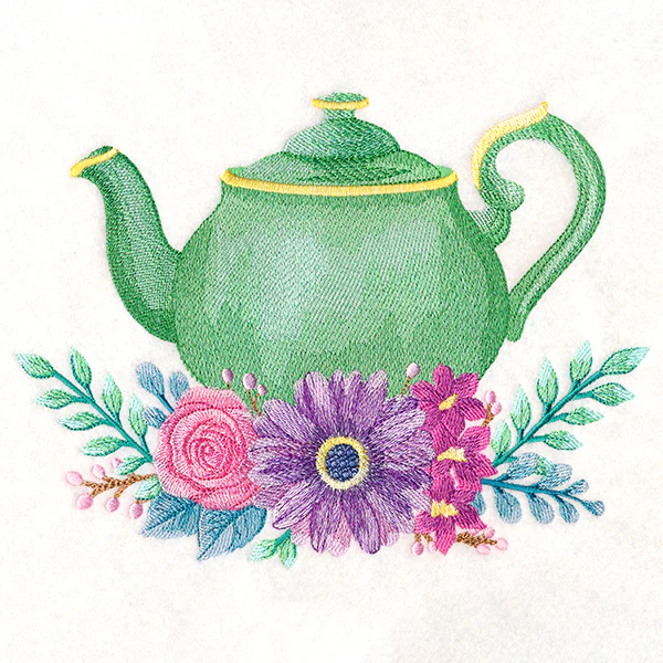 Teapot Bouquet in Watercolor